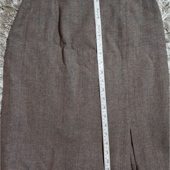 Vintage 60s Wool Skirt Suit SIZE 3/4 BROWN LINED - Picture 14 of 16